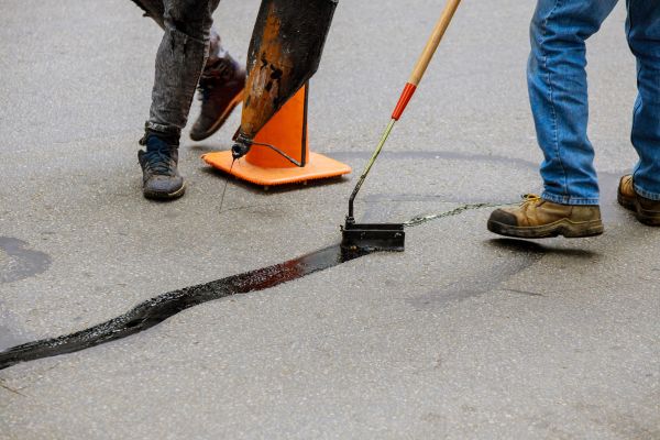 Parking Lot Crack Sealing in Bellevue